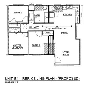 Floor plan for studio, 924 sqft
